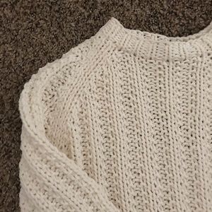 Hand Knit J. Crew Ivory Chunky Sweater L
